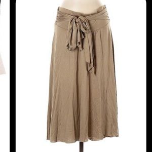 Club Monaco khaki midi skirt